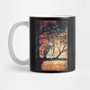 Owl in tree Mug